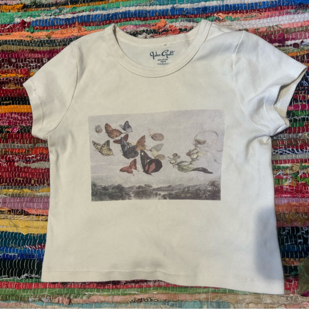 Brandy Melville White Graphic Tee